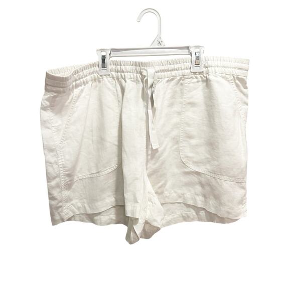 J Crew Shorts White Linen Blend Size  XL Seaside NWT Pull On J2325 - Picture 4 of 15